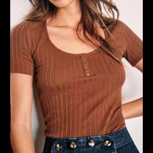 Sezane Malo 100% organic Cotton knit top t shirt size M